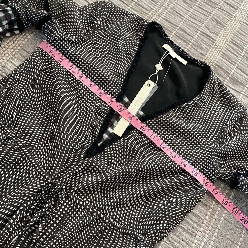 Jonathan Simkhai Dress Mixed Media Black White silk Blend Size XS Romance Flowy - Picture 10 of 10